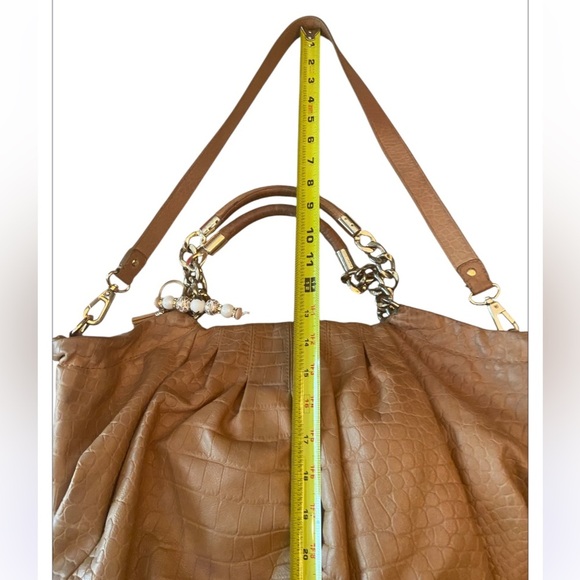 Michael Kors Erin Large Brown Crocodile Leather Shoulder Tote - Picture 10 of 11